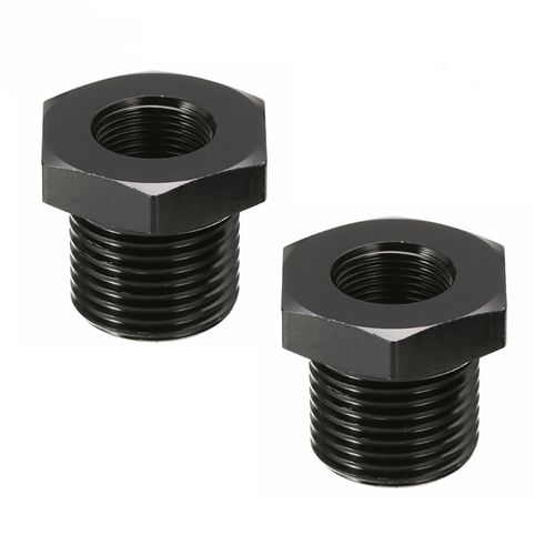 工廠定制cnc車(chē)削零件螺紋機(jī)械產(chǎn)品汽車(chē)機(jī)油濾清器螺紋適配器黑色陽(yáng)極